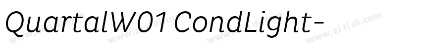 QuartalW01 CondLight字体转换 QuartalW01 CondLight字体转换